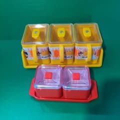 新品箱入り！レトロポップ！ビンテージ！調味料ケース　フードボックス レトロポップ 調味料ケース まとめ売り 未使用 - メルカリ