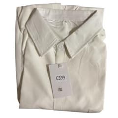 ホワイト ロングシャツ 5XLサイズのサムネイル