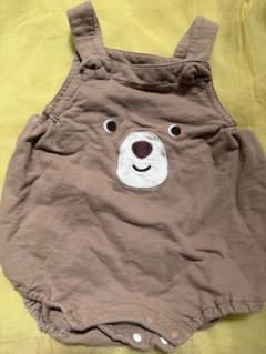 くまさんモチーフ ロンパース ブラウンのサムネイル