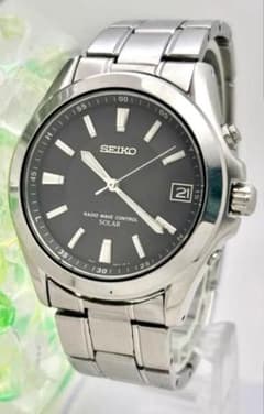 ★SEIKO セイコー 電波ソーラー 腕時計 黒文字盤のサムネイル