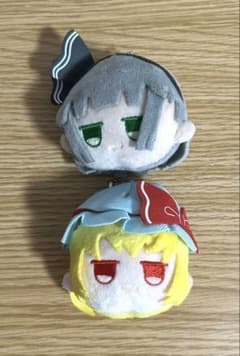 東方Project じとっとフェイスぬいぐるみキーホルダー　魂魄妖夢　フランのサムネイル