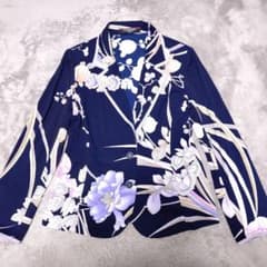 LEONARD ネイビー 花柄 テーラードジャケット カンカン LEONARD ネイビー 花柄 テーラードジャケット カンカン - メルカリ