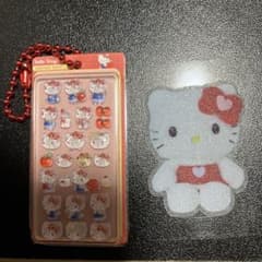 サンリオ ハローキティ ボンボンドロップシールキーホルダー キラキラシール付のサムネイル