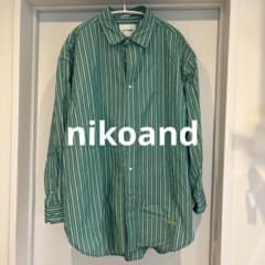 niko and グリーンストライプシャツ フリーサイズのサムネイル