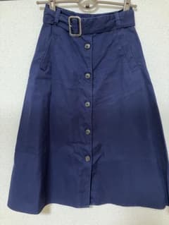 GAP ネイビー ベルテッド フレアスカートのサムネイル
