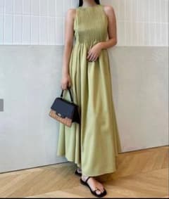 美品】anuans アニュアンス ピンタックデザインワンピース Sサイズ