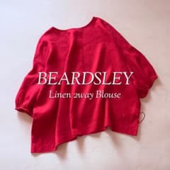 24SS❤️定価18700円 BEARDSLEY リネン前後ブラウス 赤 - メルカリ