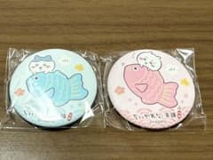 ちいかわ もぐもぐ本舗 缶バッジ ハチワレ ちいかわ 2種セット - メルカリ