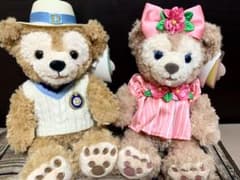 週末限定値下【お顔厳選】ダッフィー シェリーメイ ぬいぐるみSSサイズのサムネイル