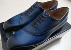 未使用　マグナーニ パティーヌ　ホールカット　 40 アンティークカーフ　紺 未使用 マグナーニ パティーヌ ホールカット 40 アンティーク