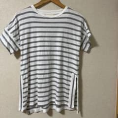 earth music&ecology ボーダーTシャツ グレーのサムネイル