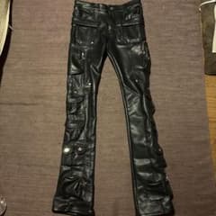 GUAPI モノグラムレザーブラックデニム 32 valabasas mnml 超美品✨️最安値‼️GUAPI レザーパンツ VALABASAS mnml - メルカリ