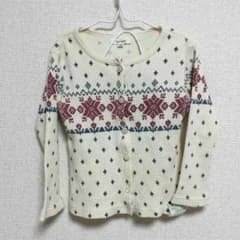セラフ 95 オフホワイト ワッフル ノルディック柄 カーデ  seraphのサムネイル