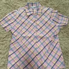 Love Marche チェック柄 半袖シャツ ピンク系 Lのサムネイル