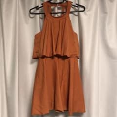 ワンピース　水着　レディース　オレンジ　ブラウン　体型カバーのサムネイル