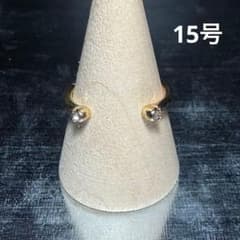 ヴィンテージ ファッションリング ゴールド 15号 オープンリング ユニセックス