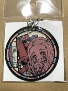 ufotable 귀멸의 칼날 스테인드 글라스 바람 클리어 키 홀더 쫓는 문두두