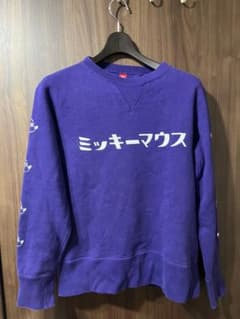ループウィラー　ビームス　ミッキーマウス プリント 紫 スウェットのサムネイル