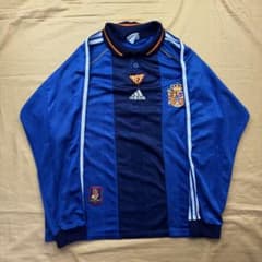 レア　スペイン代表　アディダス　アウェイユニフォーム　正規品　当時物　ロンT レア スペイン代表 アディダス アウェイユニフォーム 正規品 当時物