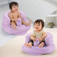 Richell ふかふかベビーチェア パープルのサムネイル