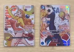 ラウンドワン　ワンピースカード　ナミ　サンジ ワンピースカード ラウンドワン プロモ ナミ サンジ 2枚セット - メルカリ