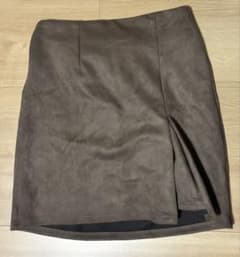 ブラウン スカート ゴム入りのサムネイル