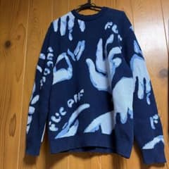 FUC Lサイズ ニットセーター ネイビー - メルカリ