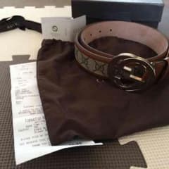 確実正規品！新品未使用 GUCCIベルト85 メンズのサムネイル