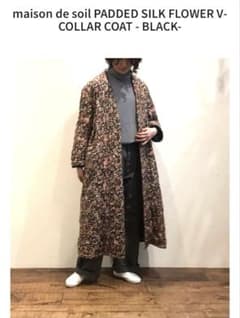 定価5万maison de soil キルティング フラワーシルク ロングコート 定価5万maison de soil キルティング フラワーシルク ロングコート