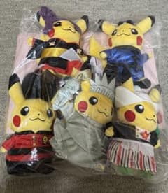 ポケモンセンターオリジナル世界のピカチュウぬいぐるみ5点セット