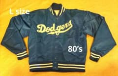 ☕’80 ヴィンテージ Dodgers ドジャース スタジアムジャンパー L ☕'80 ヴィンテージ Dodgers ドジャース スタジアムジャンパー L