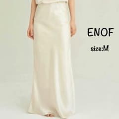 ENOF サテン ロングスカート アイボリー ENOF アイボリー サテン ロングスカート M - メルカリ