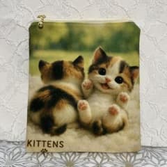 ハンドメイドꕤ フラットポーチꕤ猫 - メルカリ