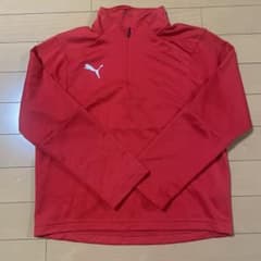 PUMA プーマ ハーフジップ トレーニングウェア レッド 140のサムネイル