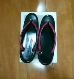 和装 草履 黒 ピンクのサムネイル