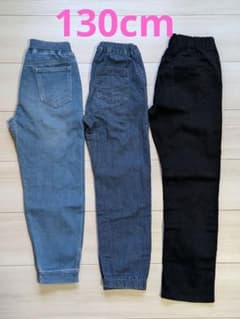 デニム パンツ 3色 セット 130cmのサムネイル