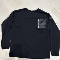 RESOUND CLOTHING ブラック長袖トレーナー ジッパーポケット付き 