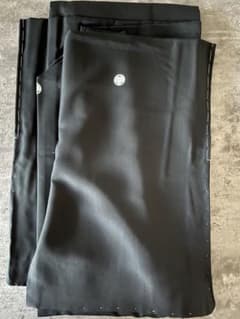 未使用しつけ付き 正絹喪服 和装小物セット 草履 バッグ 帯締、帯揚 