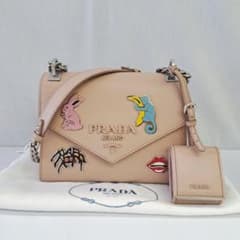 PRADA サフィアーノキュイール チェーンショルダー 1BD127 アニマル 