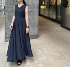 BLENHEIM スパンボイルワッシャーロングワンピース ネイビー Mサイズ BLENHEIM スパンボイルワッシャーロングワンピース ネイビー Mサイズ