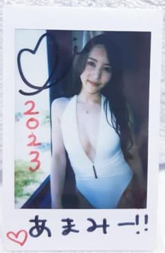 白峰ミウ　2点セット　直筆サイン入りチェキ　コメントあり 谷間寄せ白峰ミウ DVD特典 直筆サイン入 現場生チェキ 一点モノ 下着