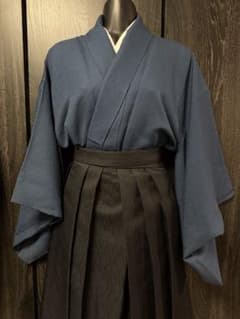 弓道 色無地 正絹 一つ紋 縮緬 袷 着物 裄64 袖丈47.5 - メルカリ