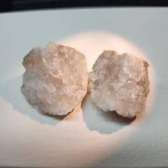 天然石 水晶 ジオード 原石 2個セット　浄化のサムネイル