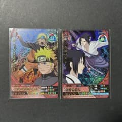 NARUTO ナルト データカードダス うずまきナルト うちはサスケ 2枚セットのサムネイル