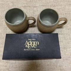 Adam & Eve 陶器製マグカップ 2個セットのサムネイル