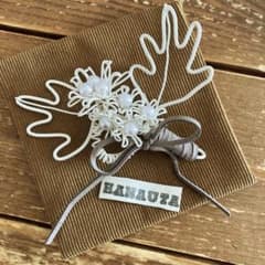 [HANAUTA]ワイヤーコサージュ　パールビーズ　フラワーのサムネイル