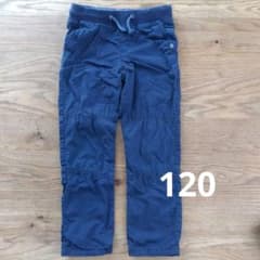 H&M ネイビー 長ズボン ウエストゴム120のサムネイル