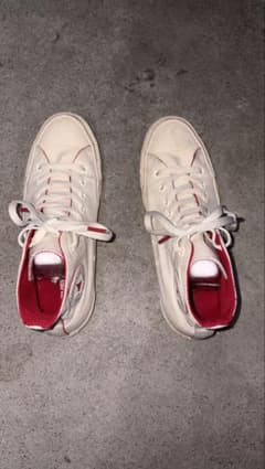 CONVERSE ALLSTAR ハイカット 白 赤 古着のサムネイル
