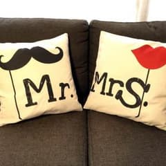 新品 クッションカバー Mr.Mrs. セットのサムネイル