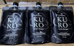 ③KURO ナチュラルブラック クリームシャンプー 400g 3個セット - メルカリ